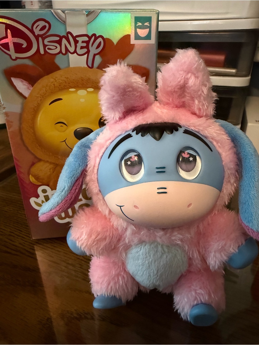 Disney In the Woods Blind Box Eeyore Plush in Pink Bunny Costume *OPENED*